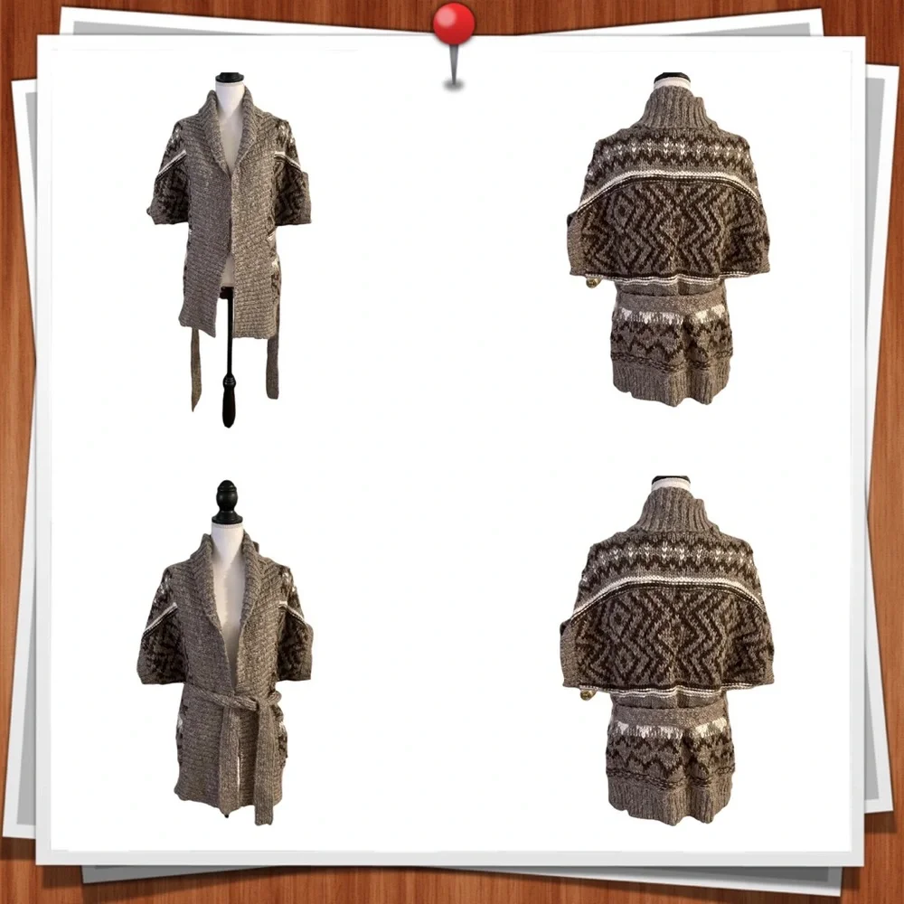 Between Me & You Open Front Short Sleeve Cardigan-M